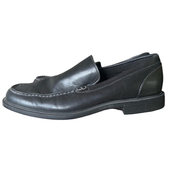 Rockport, men’s leather driver loafer black size 10 1/2 very good condition - Picture 1 of 14